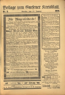 Beilage zum Gnesener Kreisblatt 1900.01.11 Nr3
