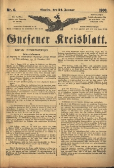 Gnesener Kreisblatt 1900.01.21 Nr6