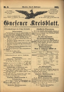 Gnesener Kreisblatt 1900.02.01 Nr9
