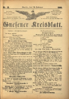 Gnesener Kreisblatt 1900.02.15 Nr13
