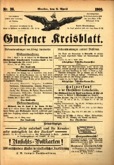 Gnesener Kreisblatt 1900.04.08 Nr28