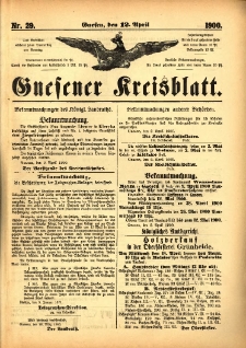 Gnesener Kreisblatt 1900.04.12 Nr29