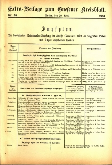 Extra-Beilage zum Gnesener Kreisblatt 1900.04.29 Nr34