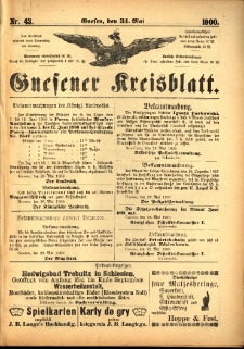 Gnesener Kreisblatt 1900.05.31 Nr43