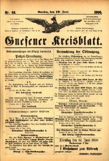 Gnesener Kreisblatt 1900.06.10 Nr46