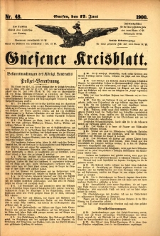 Gnesener Kreisblatt 1900.06.17 Nr48