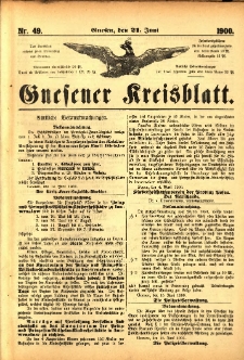 Gnesener Kreisblatt 1900.06.21 Nr49