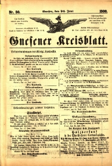 Gnesener Kreisblatt 1900.06.24 Nr50