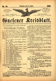 Gnesener Kreisblatt 1900.07.01 Nr52