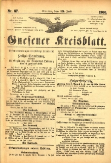 Gnesener Kreisblatt 1900.07.19 Nr57
