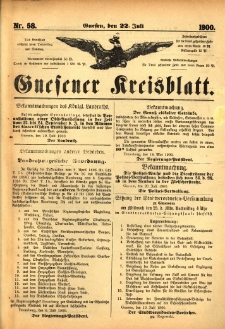 Gnesener Kreisblatt 1900.07.22 Nr58