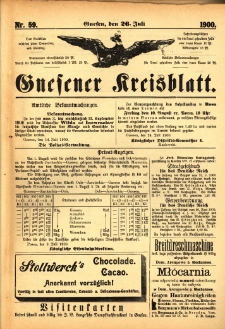Gnesener Kreisblatt 1900.07.26 Nr59