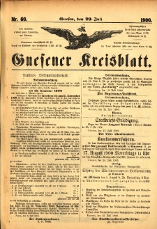 Gnesener Kreisblatt 1900.07.29 Nr60