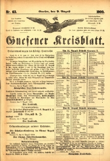 Gnesener Kreisblatt 1900.08.09 Nr63