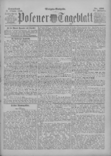Posener Tageblatt 1899.10.21 Jg.38 Nr496