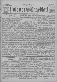 Posener Tageblatt 1899.10.24 Jg.38 Nr500