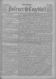 Posener Tageblatt 1899.10.24 Jg.38 Nr501