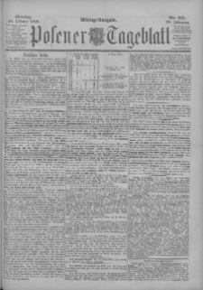 Posener Tageblatt 1899.10.30 Jg.38 Nr511