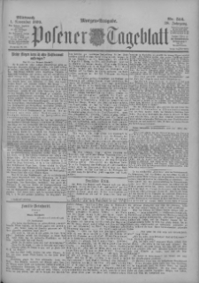 Posener Tageblatt 1899.11.01 Jg.38 Nr514