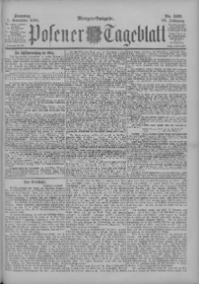 Posener Tageblatt 1899.11.05 Jg.38 Nr522