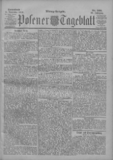 Posener Tageblatt 1899.11.11 Jg.38 Nr533
