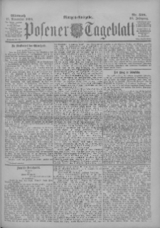 Posener Tageblatt 1899.11.15 Jg.38 Nr538