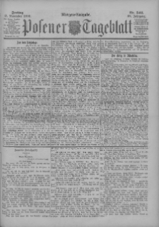 Posener Tageblatt 1899.11.17 Jg.38 Nr542