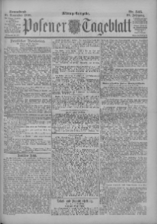 Posener Tageblatt 1899.11.18 Jg.38 Nr545
