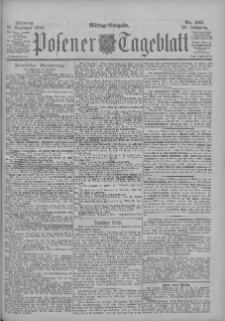 Posener Tageblatt 1899.11.27 Jg.38 Nr557