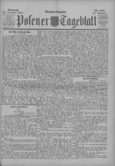 Posener Tageblatt 1899.11.29 Jg.38 Nr560