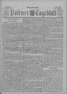 Posener Tageblatt 1899.12.01 Jg.38 Nr565