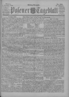 Posener Tageblatt 1899.12.04 Jg.38 Nr569