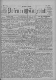 Posener Tageblatt 1899.12.19 Jg.38 Nr595