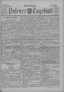 Posener Tageblatt 1899.12.20 Jg.38 Nr596