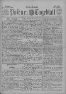 Posener Tageblatt 1899.12.22 Jg.38 Nr600