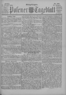 Posener Tageblatt 1899.12.22 Jg.38 Nr601