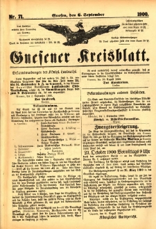 Gnesener Kreisblatt 1900.09.06 Nr71