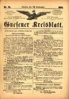 Gnesener Kreisblatt 1900.09.13 Nr73