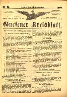 Gnesener Kreisblatt 1900.09.27 Nr77