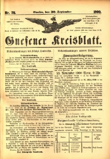Gnesener Kreisblatt 1900.09.30 Nr78
