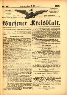 Gnesener Kreisblatt 1900.11.04 Nr88
