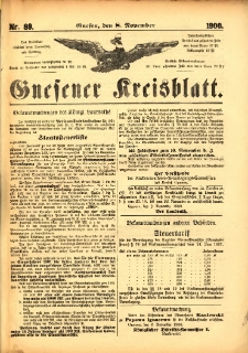Gnesener Kreisblatt 1900.11.08 Nr89