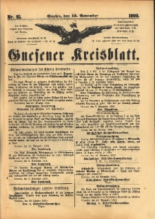 Gnesener Kreisblatt 1900.11.15 Nr91