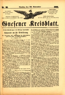 Gnesener Kreisblatt 1900.11.28 Nr95