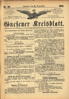 Gnesener Kreisblatt 1900.12.09 Nr98