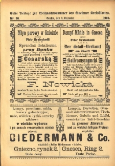Erste Beilage zur Weinachtsnummer des Gnesener Kreisblattes 1900.12.09 Nr98