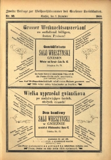 Zweite Beilage zur Weinachtsnummer des Gnesener Kreisblattes 1900.12.09 Nr98