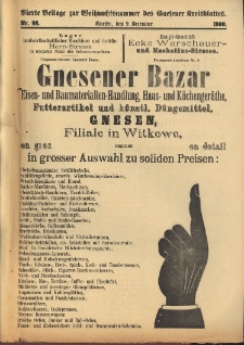 Vierte Beilage zur Weinachtsnummer des Gnesener Kreisblattes 1900.12.09 Nr98