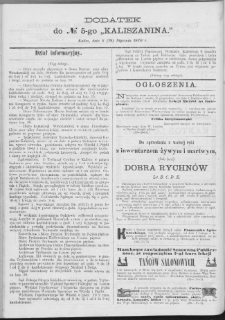 Kaliszanin : gazeta miasta Kalisza i jego okolic