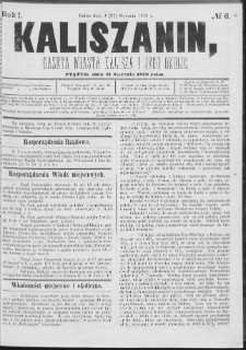 Kaliszanin : gazeta miasta Kalisza i jego okolic